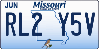 MO license plate RL2Y5V