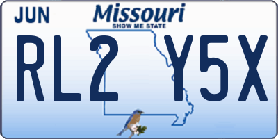 MO license plate RL2Y5X