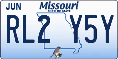 MO license plate RL2Y5Y