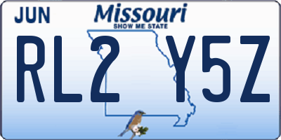 MO license plate RL2Y5Z