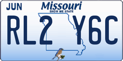 MO license plate RL2Y6C