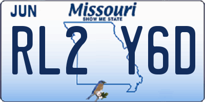 MO license plate RL2Y6D