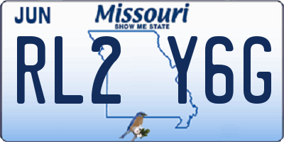 MO license plate RL2Y6G