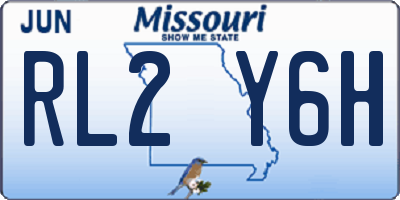 MO license plate RL2Y6H