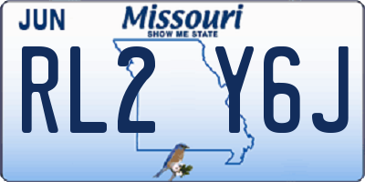 MO license plate RL2Y6J