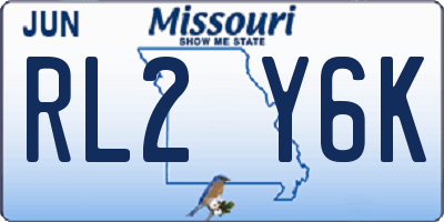 MO license plate RL2Y6K