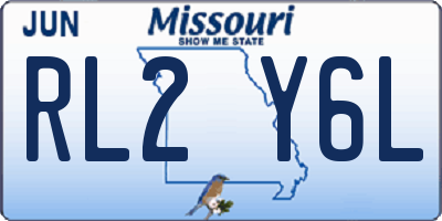 MO license plate RL2Y6L