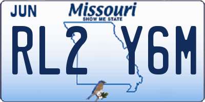 MO license plate RL2Y6M