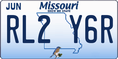 MO license plate RL2Y6R