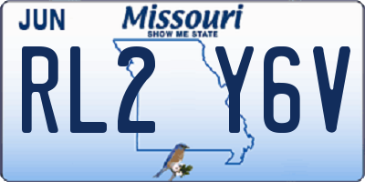 MO license plate RL2Y6V