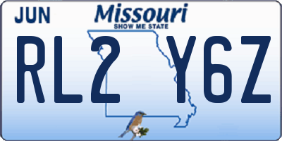 MO license plate RL2Y6Z