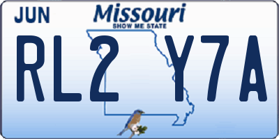 MO license plate RL2Y7A