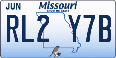 MO license plate RL2Y7B