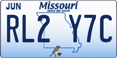 MO license plate RL2Y7C