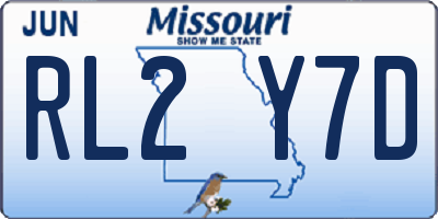 MO license plate RL2Y7D