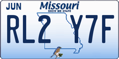 MO license plate RL2Y7F