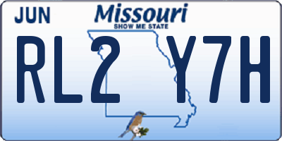 MO license plate RL2Y7H