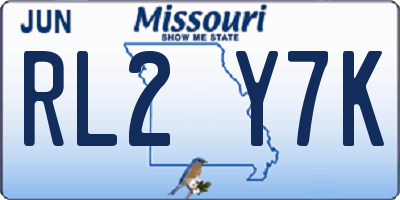 MO license plate RL2Y7K