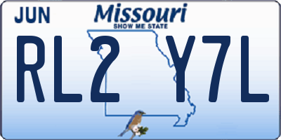 MO license plate RL2Y7L