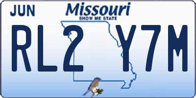 MO license plate RL2Y7M