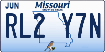 MO license plate RL2Y7N