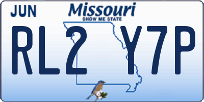 MO license plate RL2Y7P