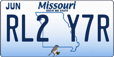 MO license plate RL2Y7R