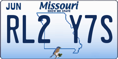 MO license plate RL2Y7S