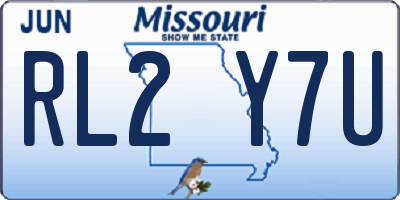 MO license plate RL2Y7U