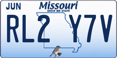 MO license plate RL2Y7V