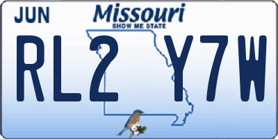 MO license plate RL2Y7W