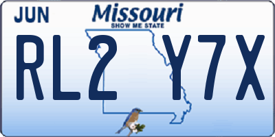 MO license plate RL2Y7X