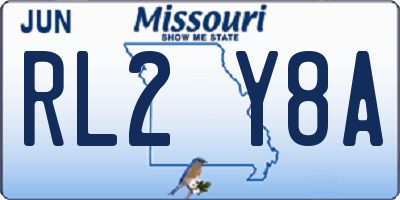MO license plate RL2Y8A