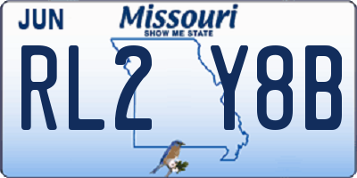 MO license plate RL2Y8B