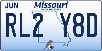 MO license plate RL2Y8D