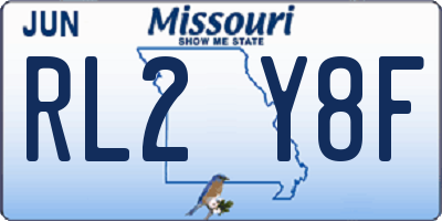 MO license plate RL2Y8F