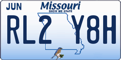 MO license plate RL2Y8H