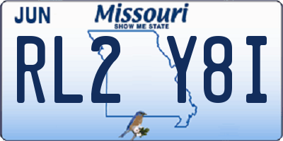 MO license plate RL2Y8I