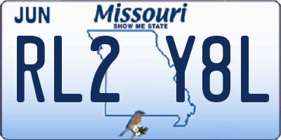 MO license plate RL2Y8L