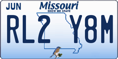 MO license plate RL2Y8M