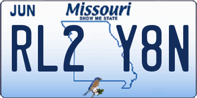 MO license plate RL2Y8N