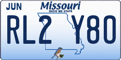 MO license plate RL2Y8O