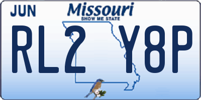 MO license plate RL2Y8P