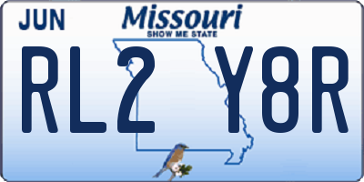 MO license plate RL2Y8R