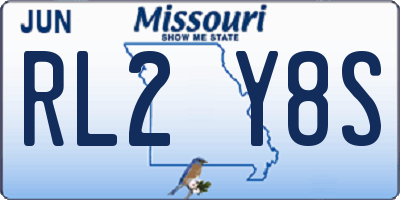 MO license plate RL2Y8S