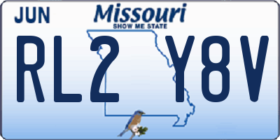 MO license plate RL2Y8V