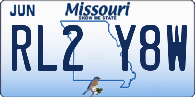 MO license plate RL2Y8W