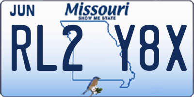 MO license plate RL2Y8X