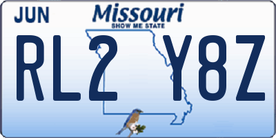 MO license plate RL2Y8Z
