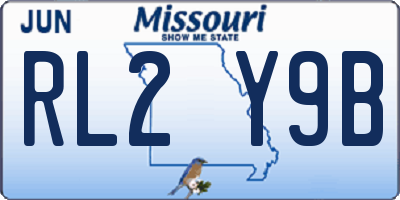 MO license plate RL2Y9B